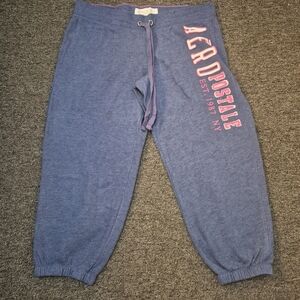 Aeropostale Blue Joggers with Pink Logo